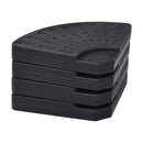 Umbrella Base Fan Shaped 4 Pcs Black