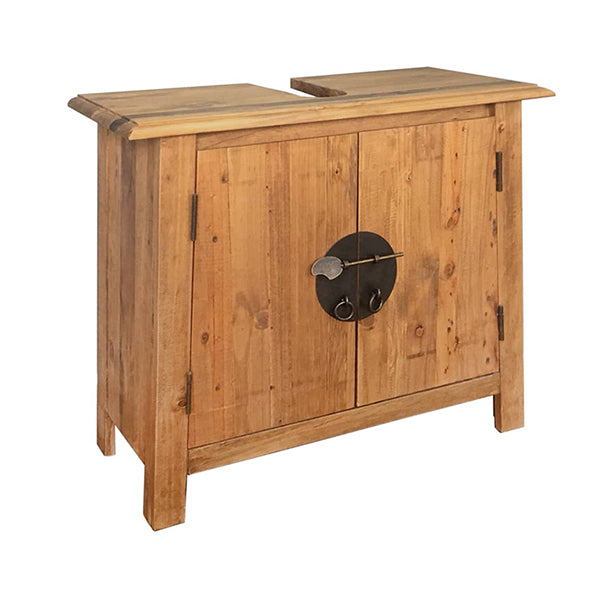 Bathroom Vanity Cabinet Solid Recycled Pinewood 70X32X63 Cm