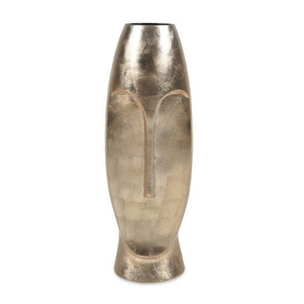 Long Tall Face Vase Ceramic Metallic Gold 505Mm