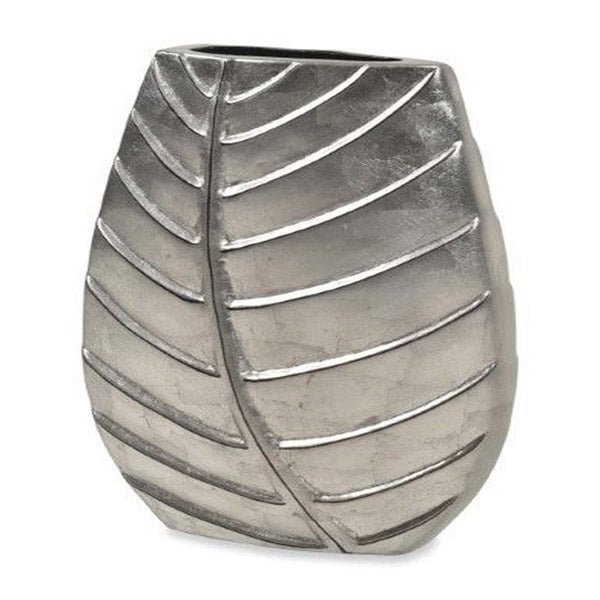Ceramic Leaf Vase Metallic Wheat 40Cm