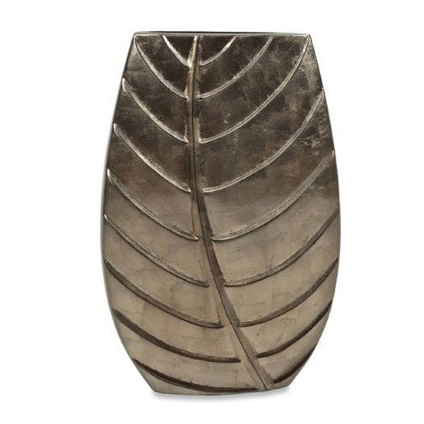 Tall Leaf Vase Ceramic Metallic Wheat 505Mm