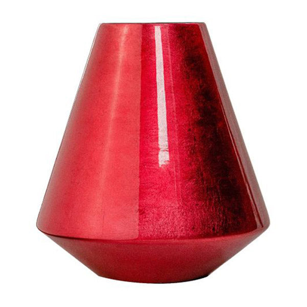 Tapered Lacquer Vase Ceramic Red 285Mm