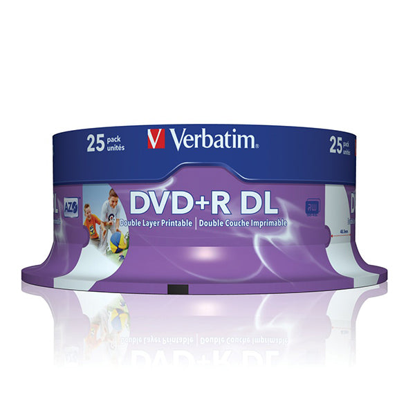 Verbatim Dvdr Dl 8Gb 25Pk White Wide Inkjet 8X