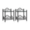 Bedside Tables 2 Pcs Steel And Tempered Glass Black