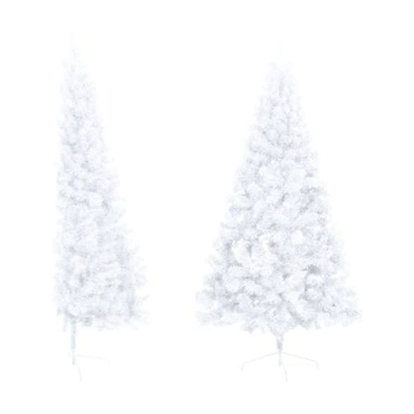 Artificial Half Christmas Tree With Stand White 150 Cm Pvc