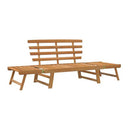 Garden Bench 2 In 1 Solid Acacia Wood 190 Cm
