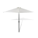 Parasol Sand White 3M Steel Pole