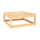 Garden Footstool 70 X 70 X 30 Cm Solid Pinewood