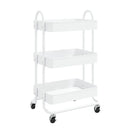 3 Tier Trolley White 43 X 34 X 79 Cm Steel White