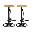 Bar Chairs 2 Pcs Solid Mango Wood Brown