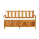 Storage Bench With Cushion 148 Cm Solid Wood Acacia
