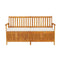 Storage Bench With Cushion 148 Cm Solid Wood Acacia
