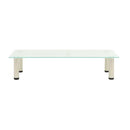 Tv Stand Frosted 80 X 35 X 17 Cm Tempered Glass Transparent
