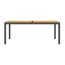 Garden Table 150 X 90 X 75 Cm Poly Rattan And Acacia Wood Black