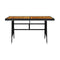 Garden Table Black 130 X 70 X 72 Cm Poly Rattan And Solid Acacia Wood