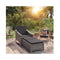 Poly Rattan Grey Sun Lounger With Dark Grey Cushion