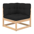 Garden Lounge Set With Cushions Solid Pinewood 3 Piece
