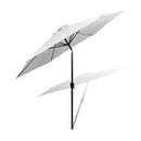 Parasol Sand White 3M Steel Pole