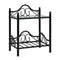 Bedside Tables 2 Pcs Steel And Tempered Glass Black