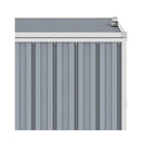Quadruple Garbage Bin Shed Grey 286 X 81 X 121 Cm Steel