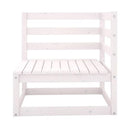 3 Piece Garden Lounge Set White Solid Pinewood White