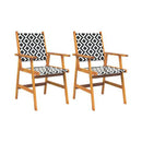3 Piece Garden Dining Set Solid Wood Acacia