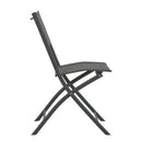 Folding Outdoor Chairs 2 Pcs Steel And Textilene Grey