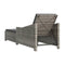 Poly Rattan Grey Sun Lounger With Dark Grey Cushion