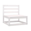 3 Piece Garden Lounge Set White Solid Pinewood White