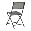 Folding Outdoor Chairs 2 Pcs Steel And Textilene Grey