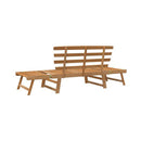 Garden Bench 2 In 1 Solid Acacia Wood 190 Cm