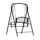 Swing Bench 124 Cm Black Steel