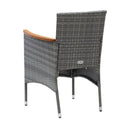 Garden Dining Chairs Poly Rattan Grey 4 Pcs