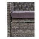 Garden Dining Chairs Poly Rattan Grey 4 Pcs