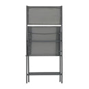 Folding Outdoor Chairs 2 Pcs Steel And Textilene Grey