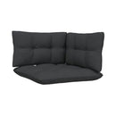 4 Piece Garden Lounge Set With Anthracite Cushions Pinewood White