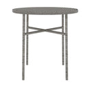 3 Piece Grey Garden Dining Set Poly Rattan