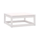 3 Piece Garden Lounge Set White Solid Pinewood White