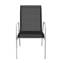 5 Piece Outdoor Black Dining Set Steel