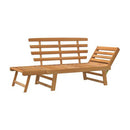 Garden Bench 2 In 1 Solid Acacia Wood 190 Cm