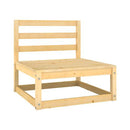 6 Piece Solid Pinewood Garden Lounge Set Brown