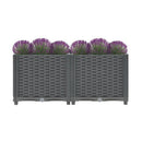 Raised Bed 80 X 40 X 38 Cm Polypropylene Dark Grey