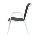 5 Piece Outdoor Black Dining Set Steel
