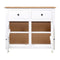 Sideboard White 93 X 40 X 80 Cm Solid Pinewood Panama Range