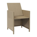 Garden Chairs With Cushions 4 Pcs Poly Rattan Beige