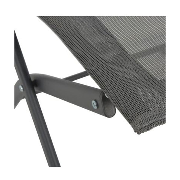 Folding Outdoor Chairs 2 Pcs Steel And Textilene Grey