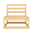 6 Piece Solid Pinewood Garden Lounge Set Brown