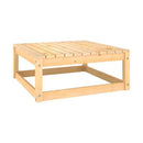 6 Piece Solid Pinewood Garden Lounge Set Brown