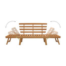 Garden Bench 2 In 1 Solid Acacia Wood 190 Cm