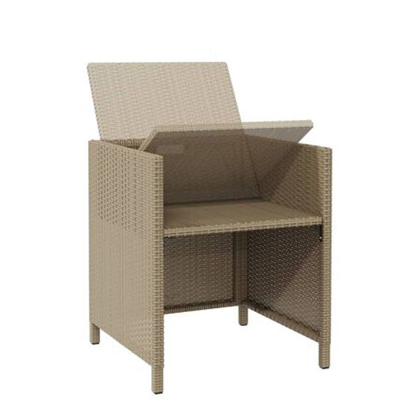 Garden Chairs With Cushions 4 Pcs Poly Rattan Beige